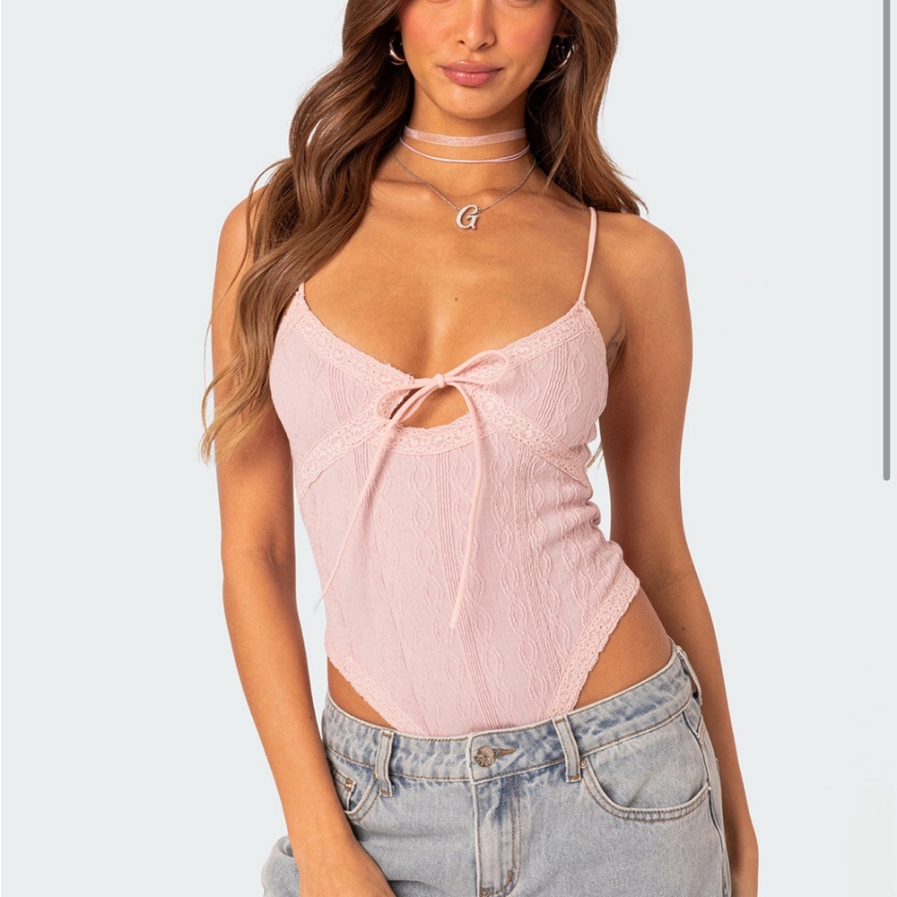 Lacey Knit Cut Out Bodysuit- Edikted